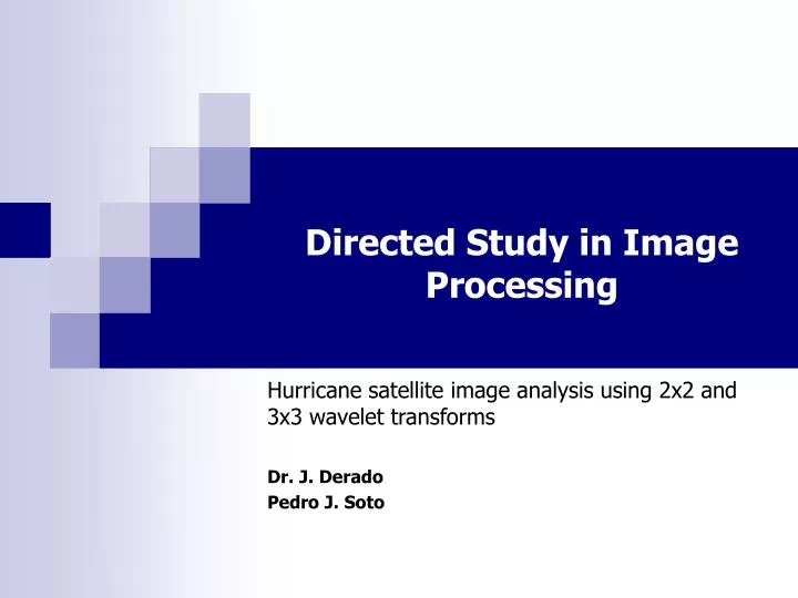 directed study in image processing