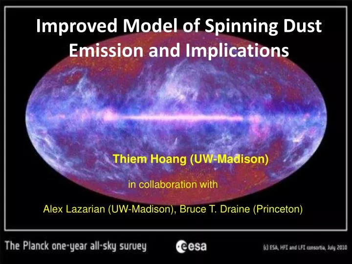 improved model of spinning dust emission and implications