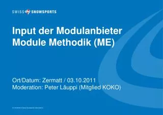 input der modulanbieter module methodik me