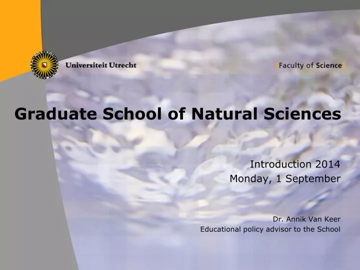 graduate school of natural sciences