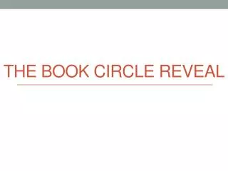 The BOOK circle reveal