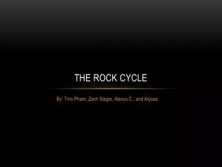 The rock cycle