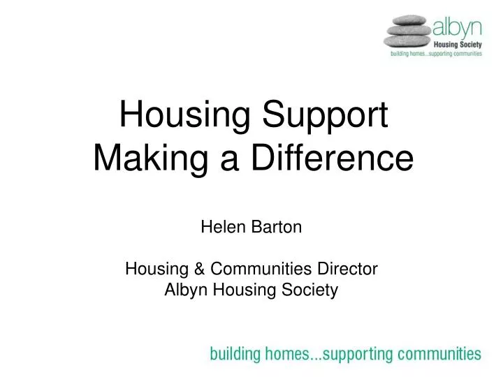 housing support making a difference