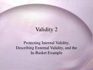 Validity 2