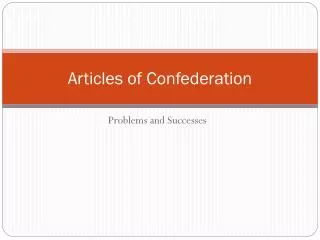 Articles of Confederation