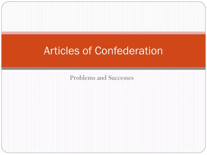 articles of confederation