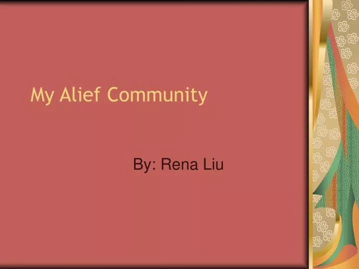 my alief community