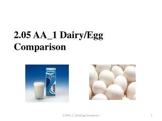 2.05 AA_1 Dairy/Egg Comparison