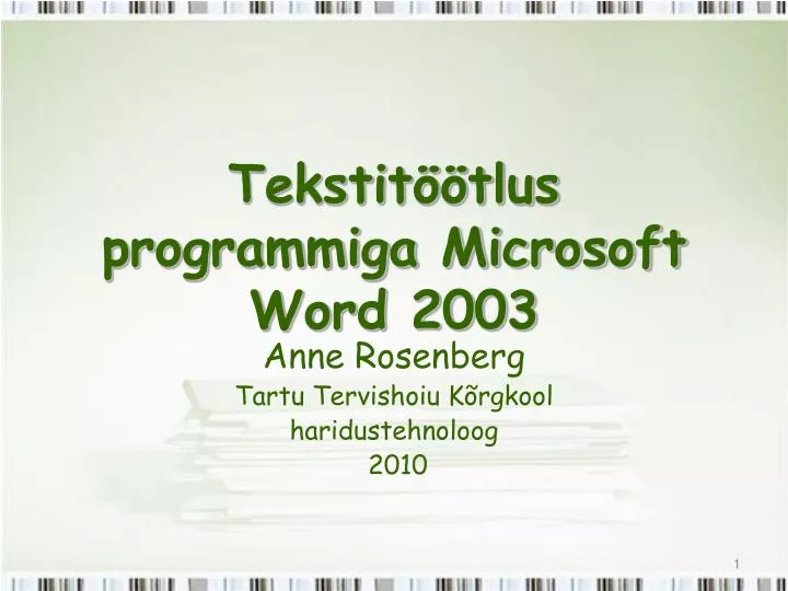 tekstit tlus programmiga microsoft word 2003