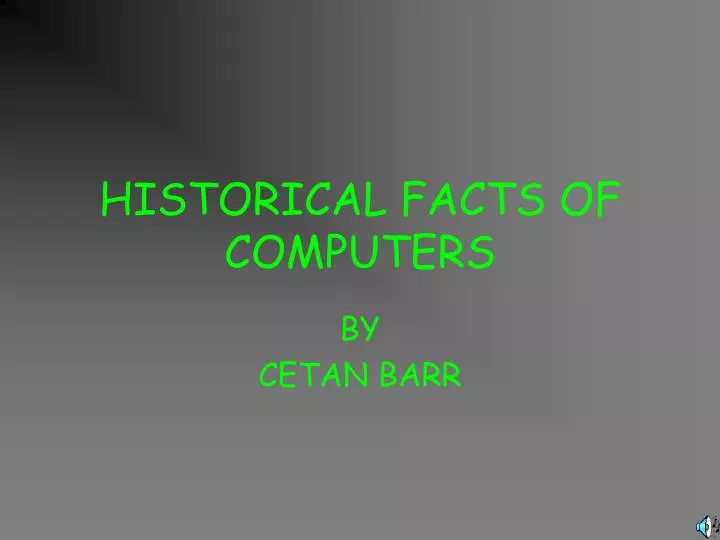 historical facts of computers
