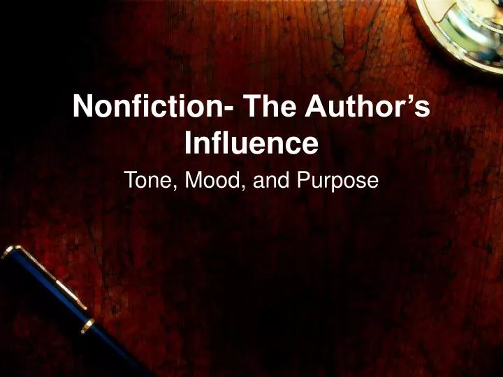 nonfiction the author s influence