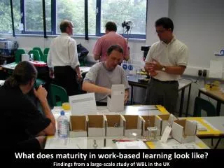 What does maturity in work-based learning look like ?