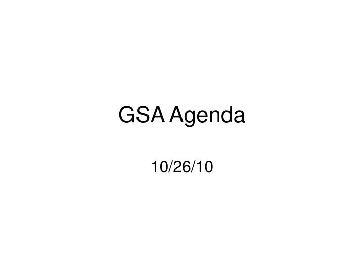 gsa agenda