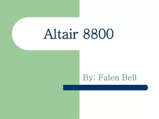 Altair 8800