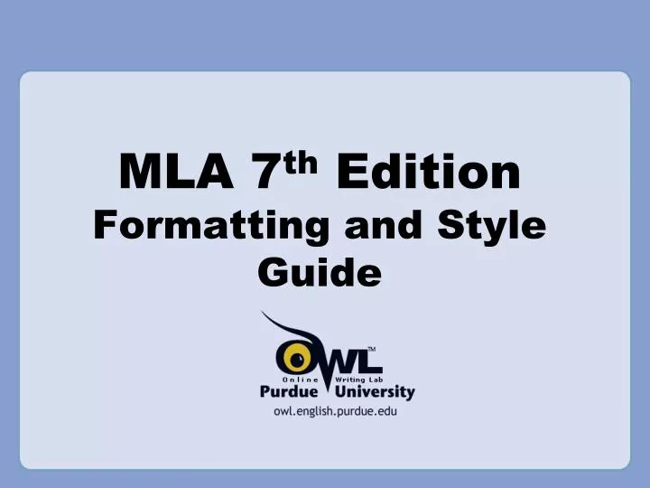 mla 7 th edition formatting and style guide
