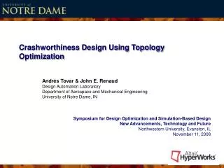 Crashworthiness Design Using Topology Optimization