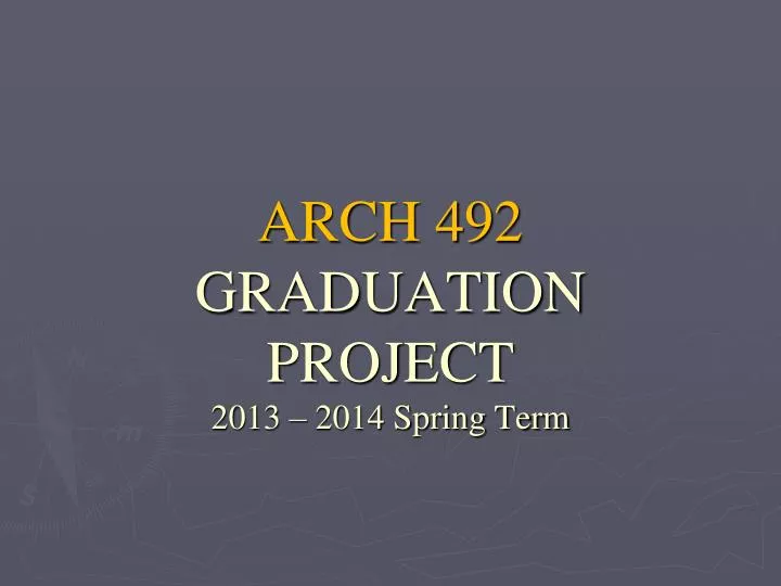 arch 492 graduation project 2013 2014 spring term