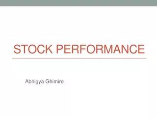 Stock Performance