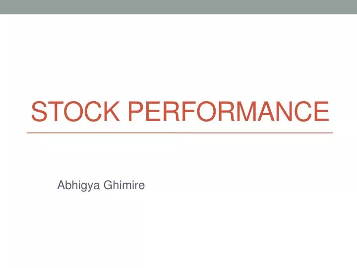 stock performance