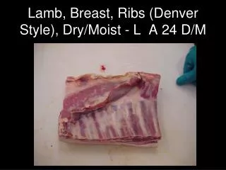 Lamb, Breast, Ribs (Denver Style), Dry/Moist - L A 24 D/M