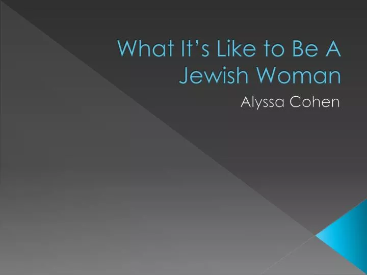 what it s like to be a jewish woman