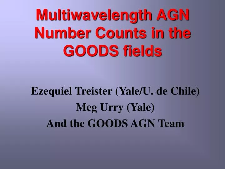 multiwavelength agn number counts in the goods fields