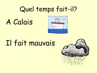 quel temps fait il