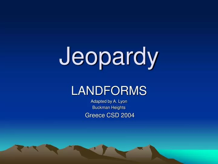 jeopardy