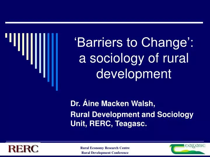 barriers to change a sociology of rural development
