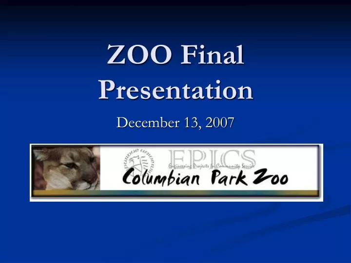 zoo final presentation