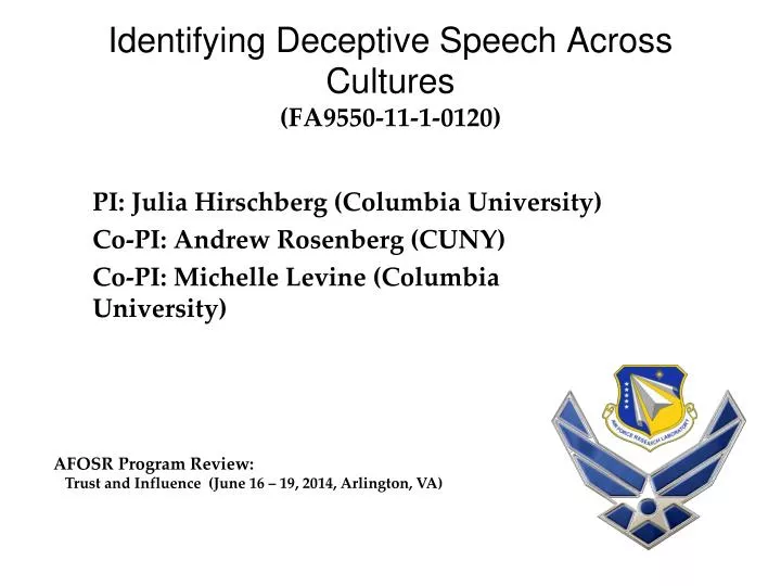 identifying deceptive speech across cultures fa9550 11 1 0120