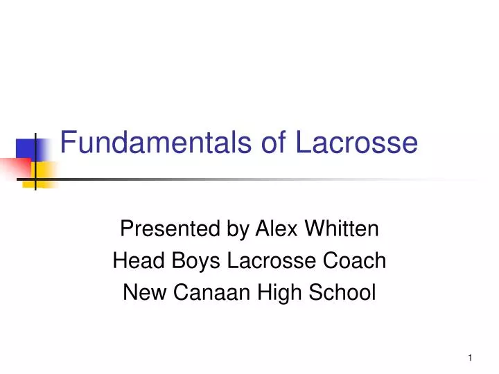 fundamentals of lacrosse