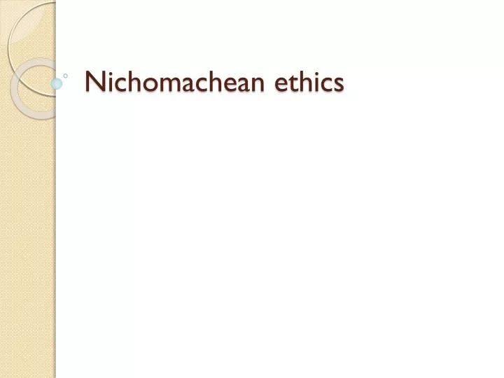 nichomachean ethics