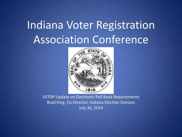 indiana voter registration association conference