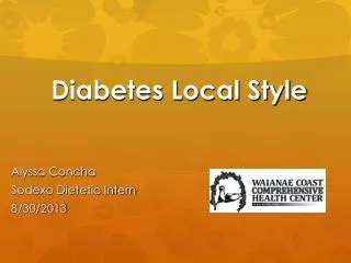 Diabetes Local Style