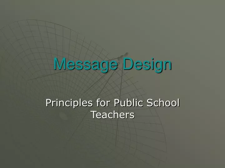 message design