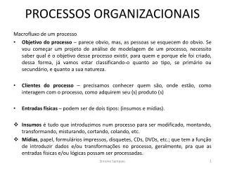 processos organizacionais
