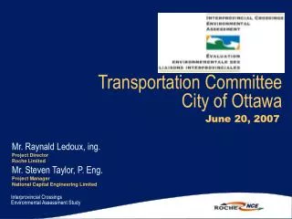 Transportation Committee City of Ottawa