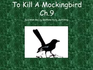 To Kill A Mockingbird Ch.9