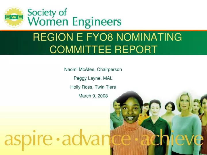 region e fyo8 nominating committee report
