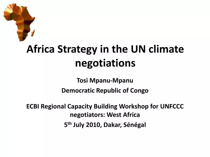 africa strategy in the un climate negotiations