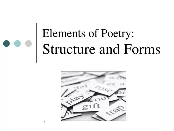 elements of poetry structure and forms