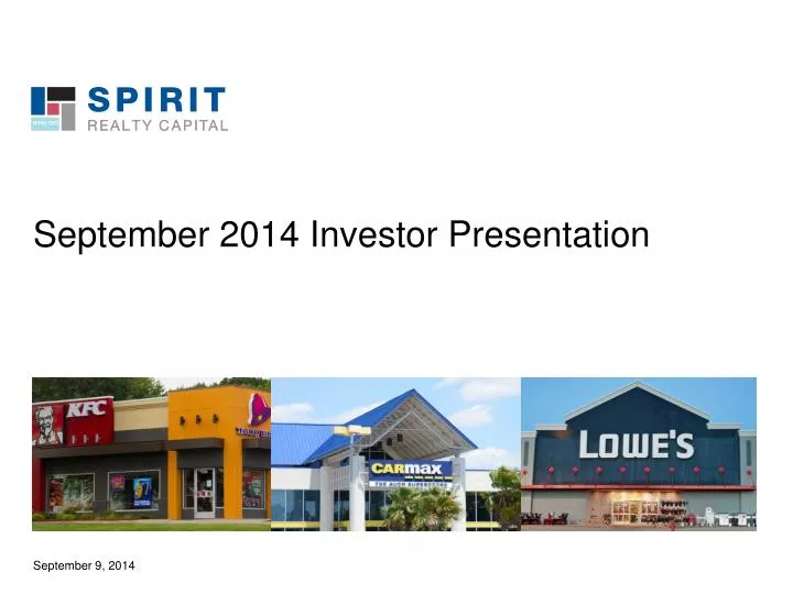 september 2014 investor presentation