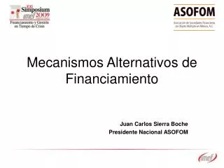 mecanismos alternativos de financiamiento