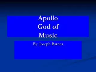 Apollo God of Music