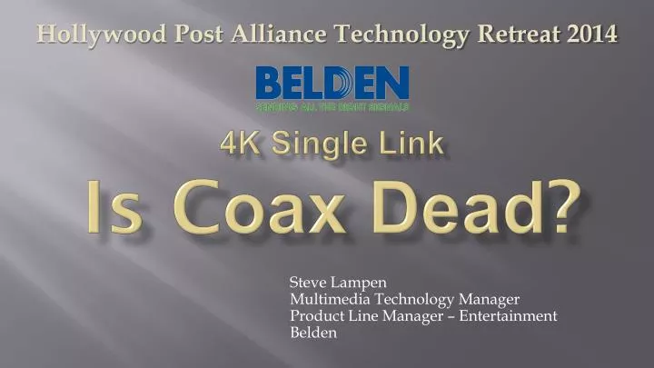 4k single link is c oa x dead