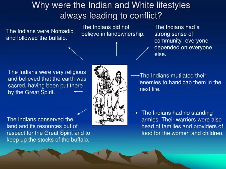 why were the indian and white lifestyles always leading to conflict