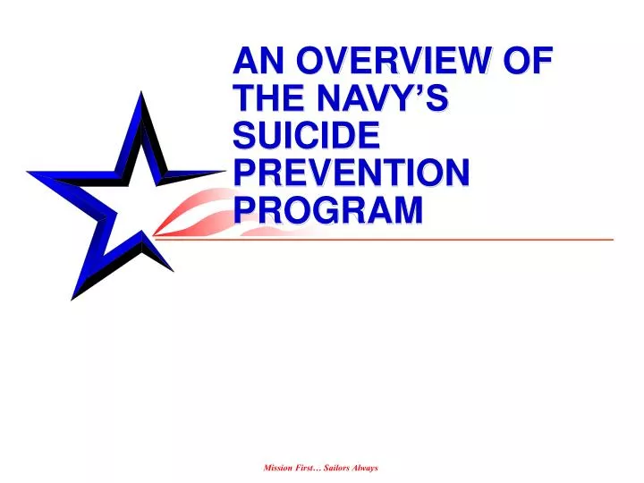 an overview of the navy s suicide prevention program