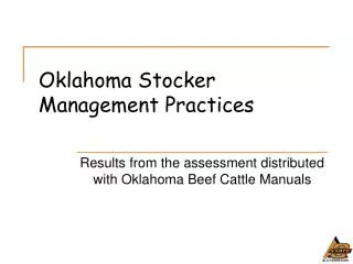 Oklahoma Stocker Management Practices