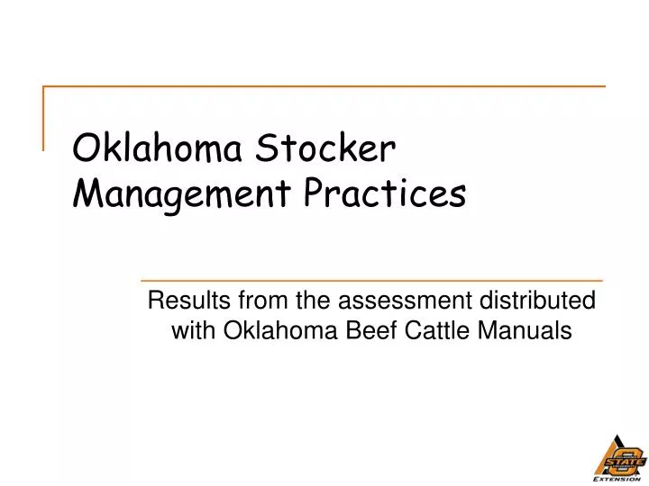 oklahoma stocker management practices
